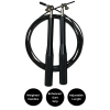 Weighted Jump Rope with Adjustable Steel Wire Cable - Black