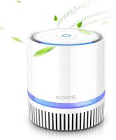 KOIOS Air Purifier for Home, True HEPA Air Filter for Bedroom Small Room  Removes Allergies Smoke Dust Pollen Pet Dander, Night Light - White