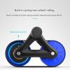 Abdominal Exercise Ab Roller Wheel Core Workout Equipment with Automatic Rebound Assistance and Resistance Springs with Ergonomic Handle  - blue