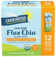 CARRINGTON FARMS: Flax Chia Paks Org 12Pk, 5.08 oz